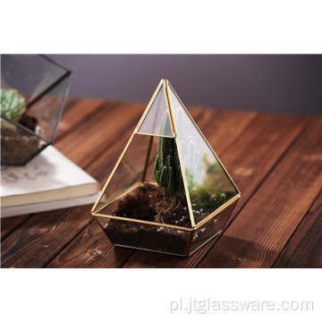 Super duży kształt wiszące szklane terrarium geometryczne